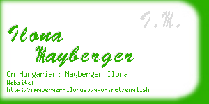 ilona mayberger business card